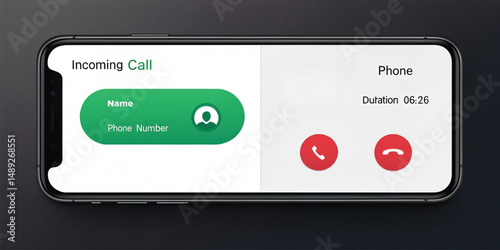 vector illustration of a modern mobile phone call