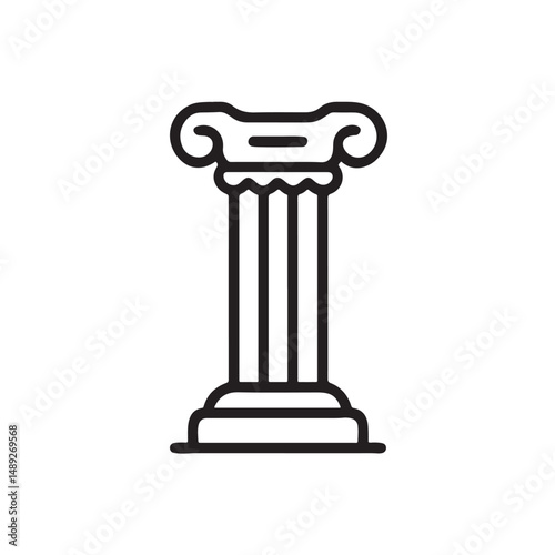 Classic Column: a timeless symbol of architectural design. This image features a close-up view of a single, elegant column, characterized by its clean lines and classic styling, symbolizing strength.