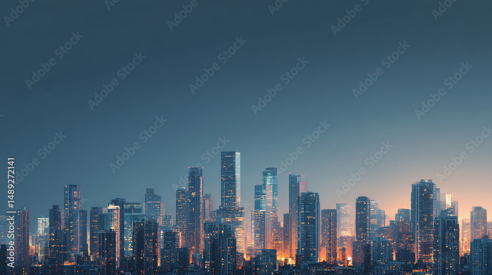Fototapeta premium Urban Nightscape Glow