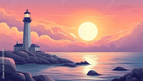lighthouse vector illustration