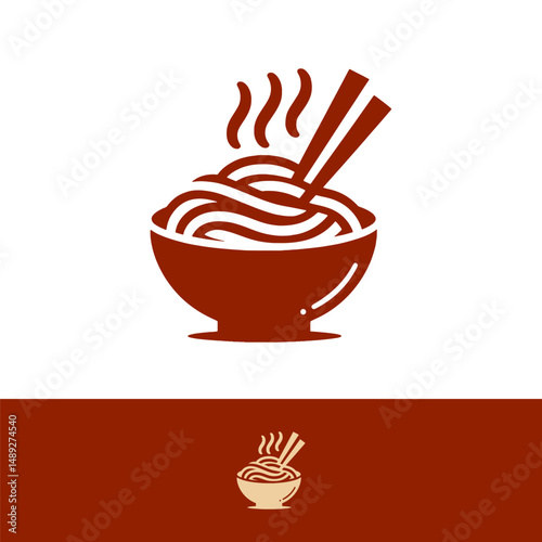 noodle vector illustration logo design