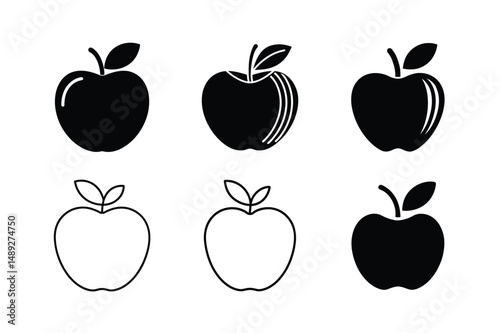 Stylized Apple 3D Vector Illustration