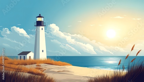 lighthouse vector illustration