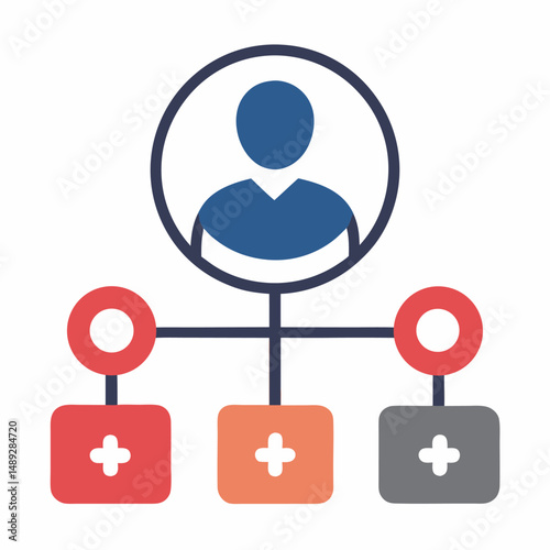 Referrals, reference, meeting icon vector image. Can also be used for admin dashboard. 