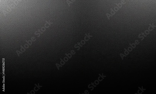 Close-up of textured black leather surface, showcasing rich, luxurious details.