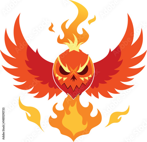 vector illustration of a fire flames