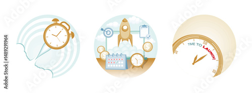 Deadline concept. Start up launch. Time to launch.