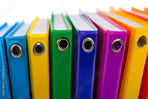 row of colorful office filers on white background st 1725377655 2
