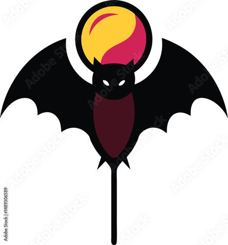 bat and moon