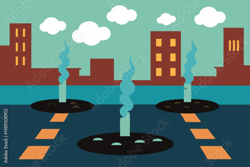 vector illustration of a city
