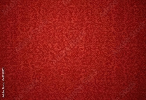 Elegant red damask pattern, perfect holiday backdrop, silk, brocade