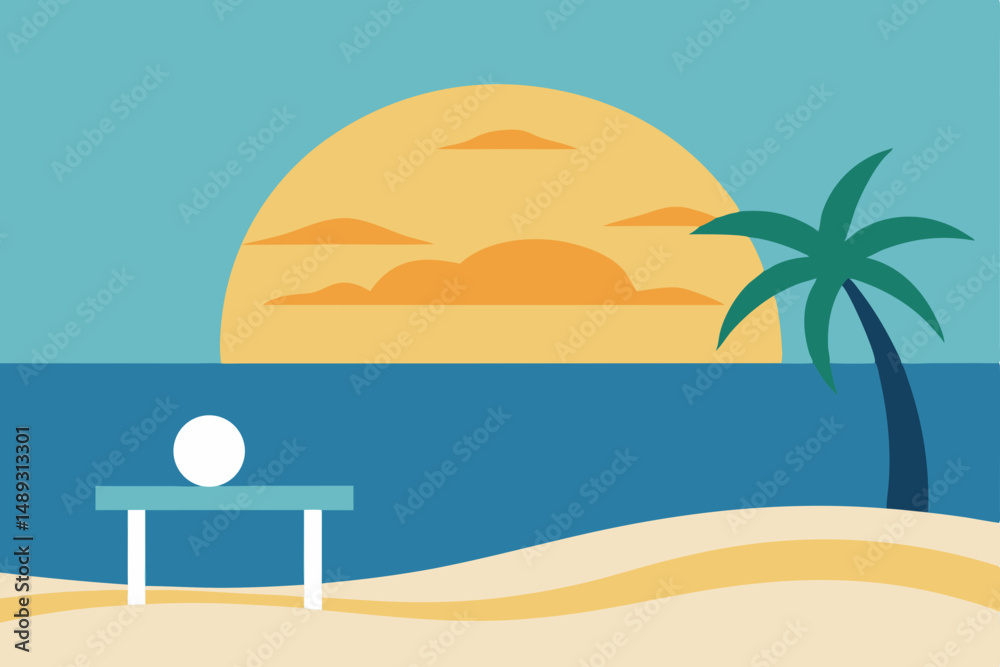 Obraz premium summer beach scene