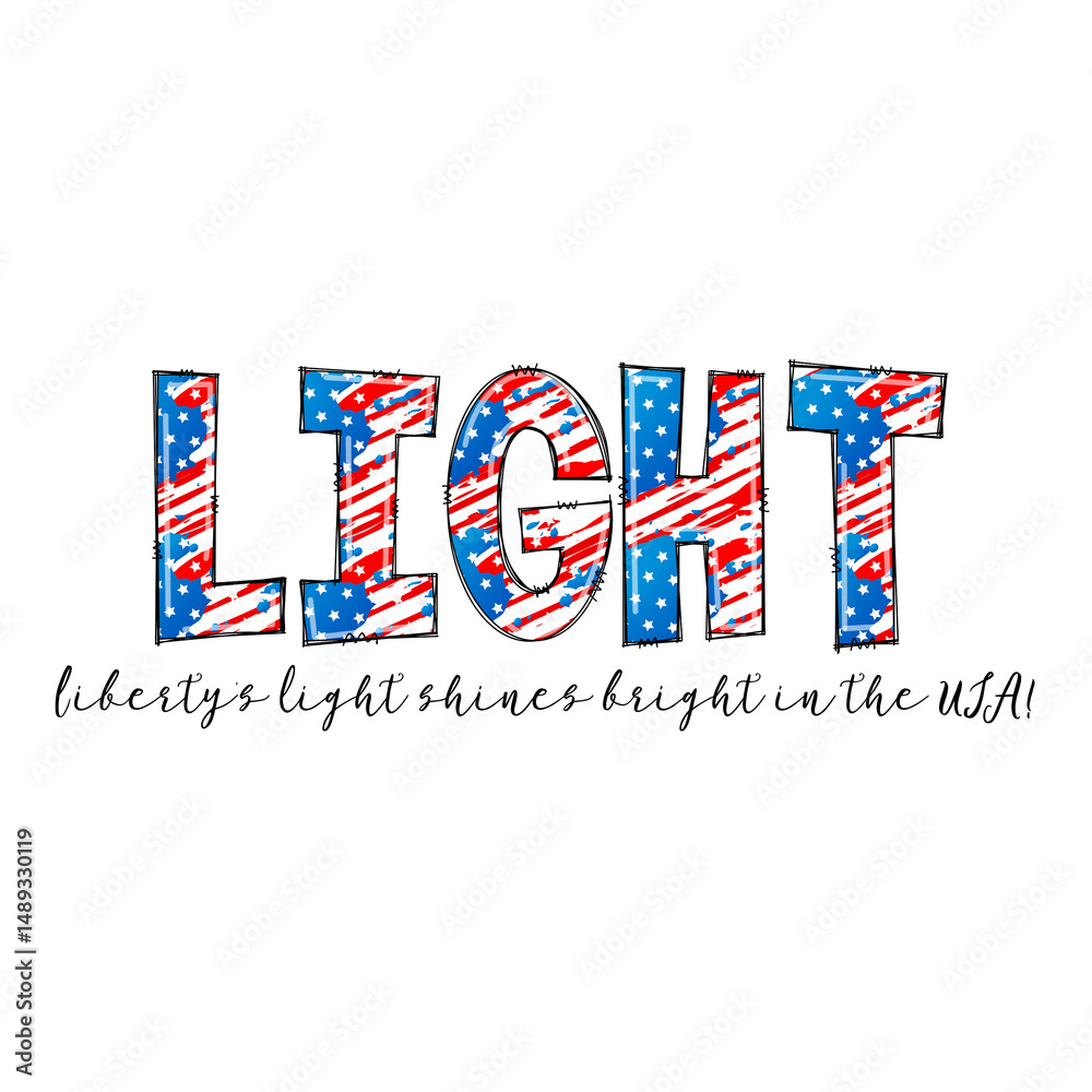 Obraz premium Patriotic Design: Liberty's Light Shines Bright in the USA