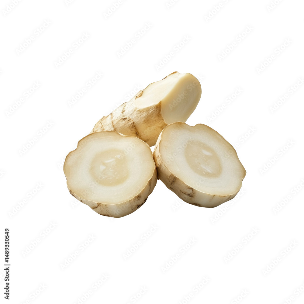 Fresh Sliced Celery Root, Close-up Studio Shot Fresh Sliced Celery Root, Close-up Studio Shot