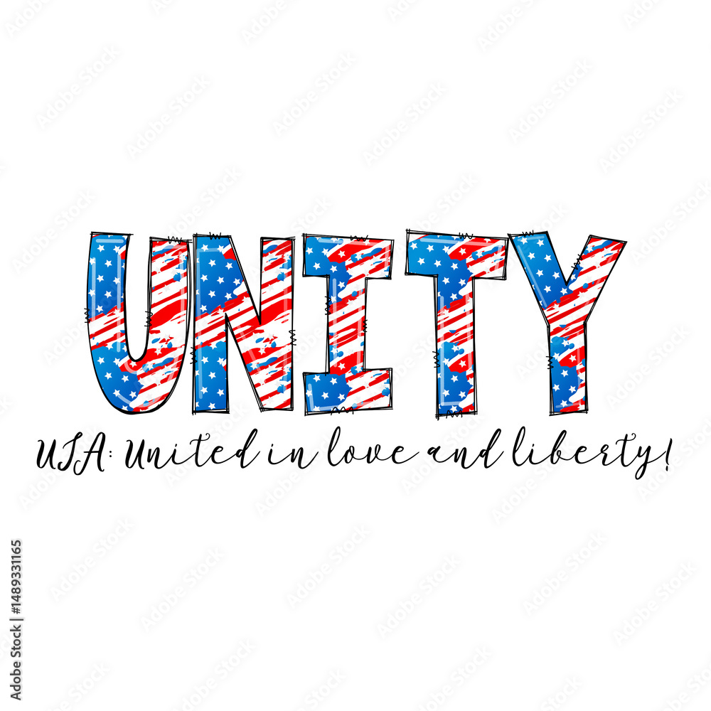 Fototapeta premium USA Unity Design - Patriotism and Love of Country