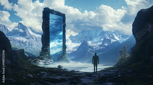 mans mirror portal