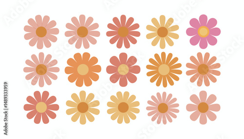 Floral Harmony: A vibrant display of delicate flowers. Each bloom, a testament to nature's beauty, arranged in a harmonious pattern. Capturing a spectrum of colors and intricate petals