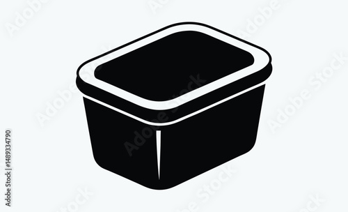 Bread pan silhouette, Loaf pan icon, Baking tray vector, Covered bread pan, Bread mold illustration