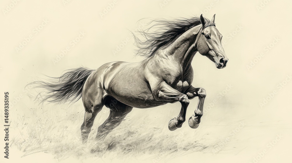 Majestic Running Horse Majestic Running Horse
