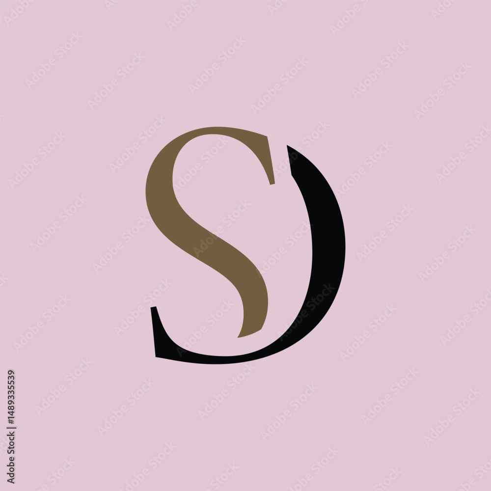 Fototapeta premium letter sd logo icon template design vector 