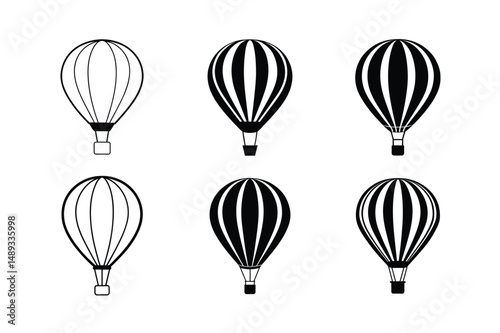Hot Air Balloon Clipart Vector Format