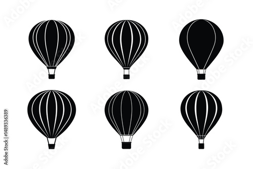 Modern Hot Air Balloon Vector Icon