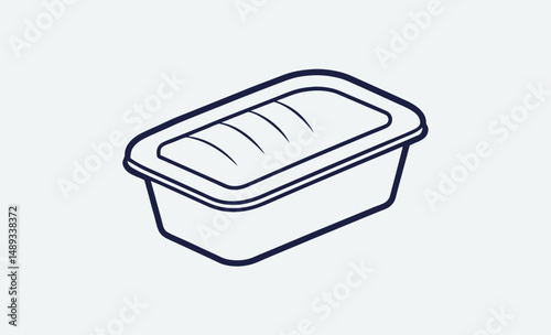 Bread pan silhouette, Loaf pan icon, Baking tray vector, Covered bread pan, Bread mold illustration