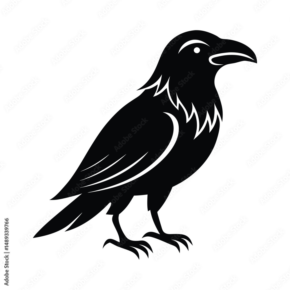 crow isolated on white, crow vector illustration, petvector art, crow silhouette, animal vector icon, crow line art, eps crow isolated on white, crow vector illustration, petvector art, crow silhouette, animal vector icon, crow line art, eps