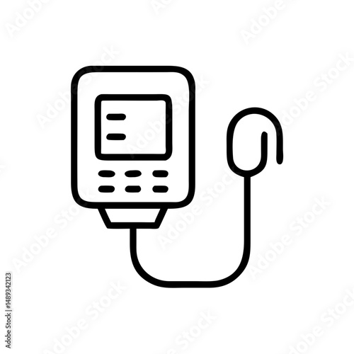 Blood pressure monitor icon in minimalistic design  