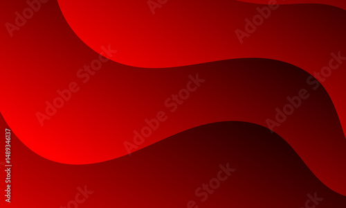 abstract red stripes lines sea wave curves shapes on smooth gradient color textured pattern background