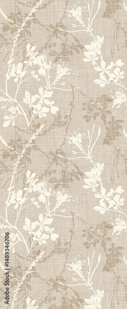 Fototapeta premium Radiant Hand Painted Curly and Flower Pattern Creations