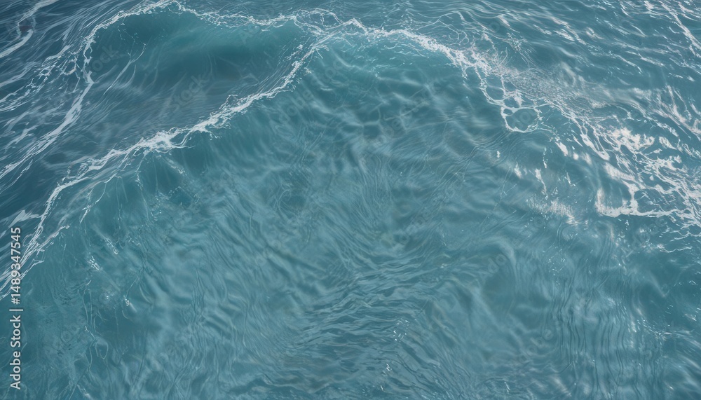 Fototapeta premium Subtle blue water wave texture, calming ocean surface , liquid, image