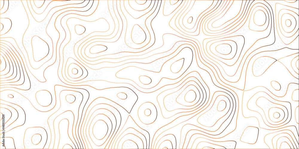 Fototapeta premium Topographic canyon geometric map relief texture with curved layers and shadow .Abstract geometric topographic contour map background. Panorama view gradient multicolor wave curve .