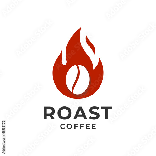 roast coffee logo, perfect for coffee shop and beverage logo design