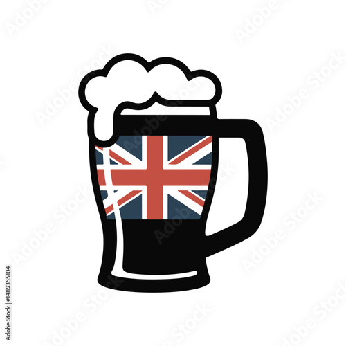 British Beer Mug Illustration