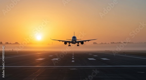 Sunrise Airplane Landing
