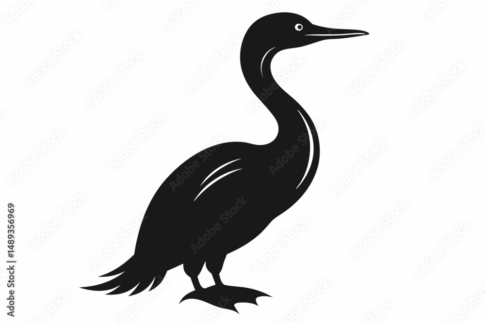 Fototapeta premium cormorant silhouette vector