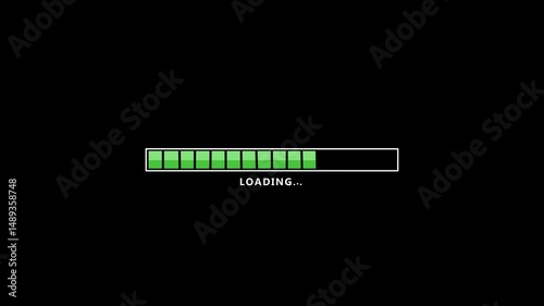 loading icon animation. 4K Loading bar animation on a black background