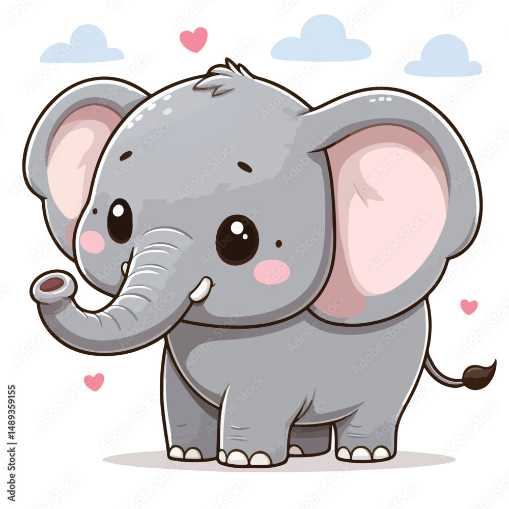 Fototapeta premium Vector Cartoon Elephant