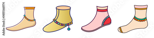anklet-flat-illustration--flat-style--with-simple