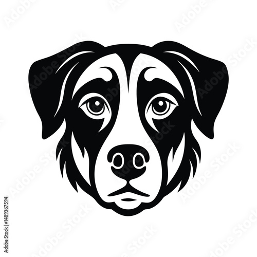 A man walking with a dog silhouette vector illustration