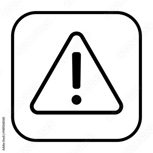 Warning triangle with exclamation mark icon
