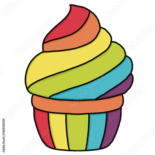 Cupcake rainbow 