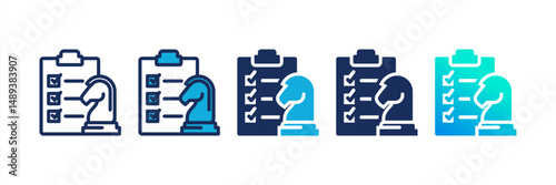 Strategic Planning Multi Style Icon Set