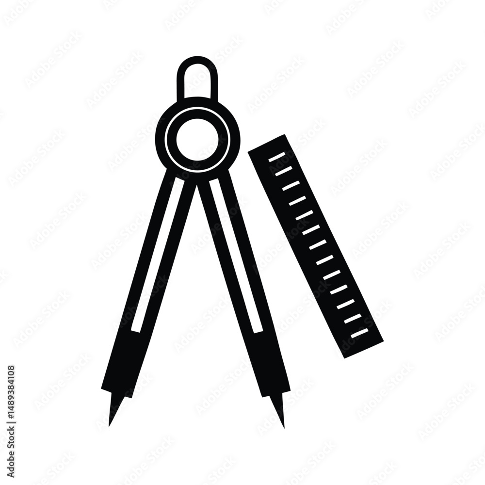 Geometric Tools Vector outline icon. Eps10 file Geometric Tools Vector outline icon. Eps10 file