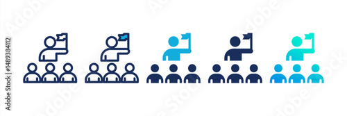 Leadership Multi Style Icon Set