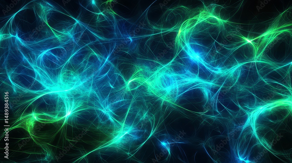 Fototapeta premium Abstract Blue Particle Grid Connection