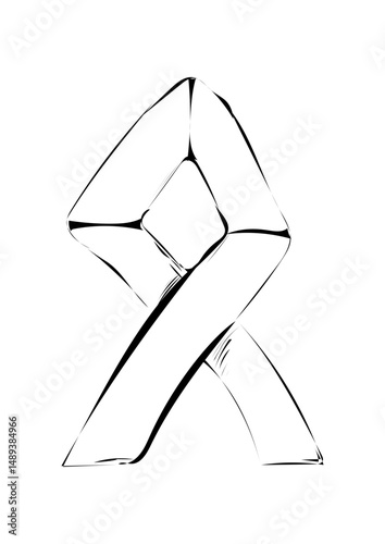 Black mourning ribbon