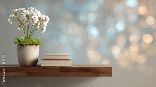 Wallpaper Mural Elegant Indoor Zoom Virtual Background With Plant And Soft Bokeh Effects Torontodigital.ca