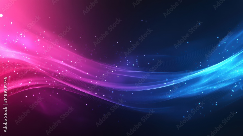 Obraz premium Abstract Pink Blue Wave Background Design